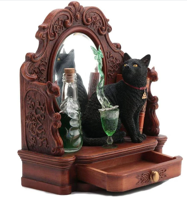 Absinthe Cat Figurine by Lisa Parker