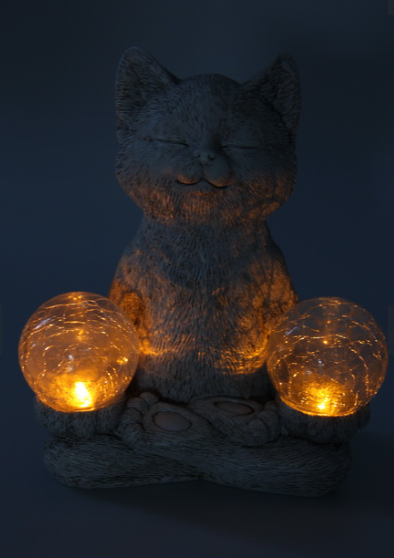 Yoga Cat Solar Light