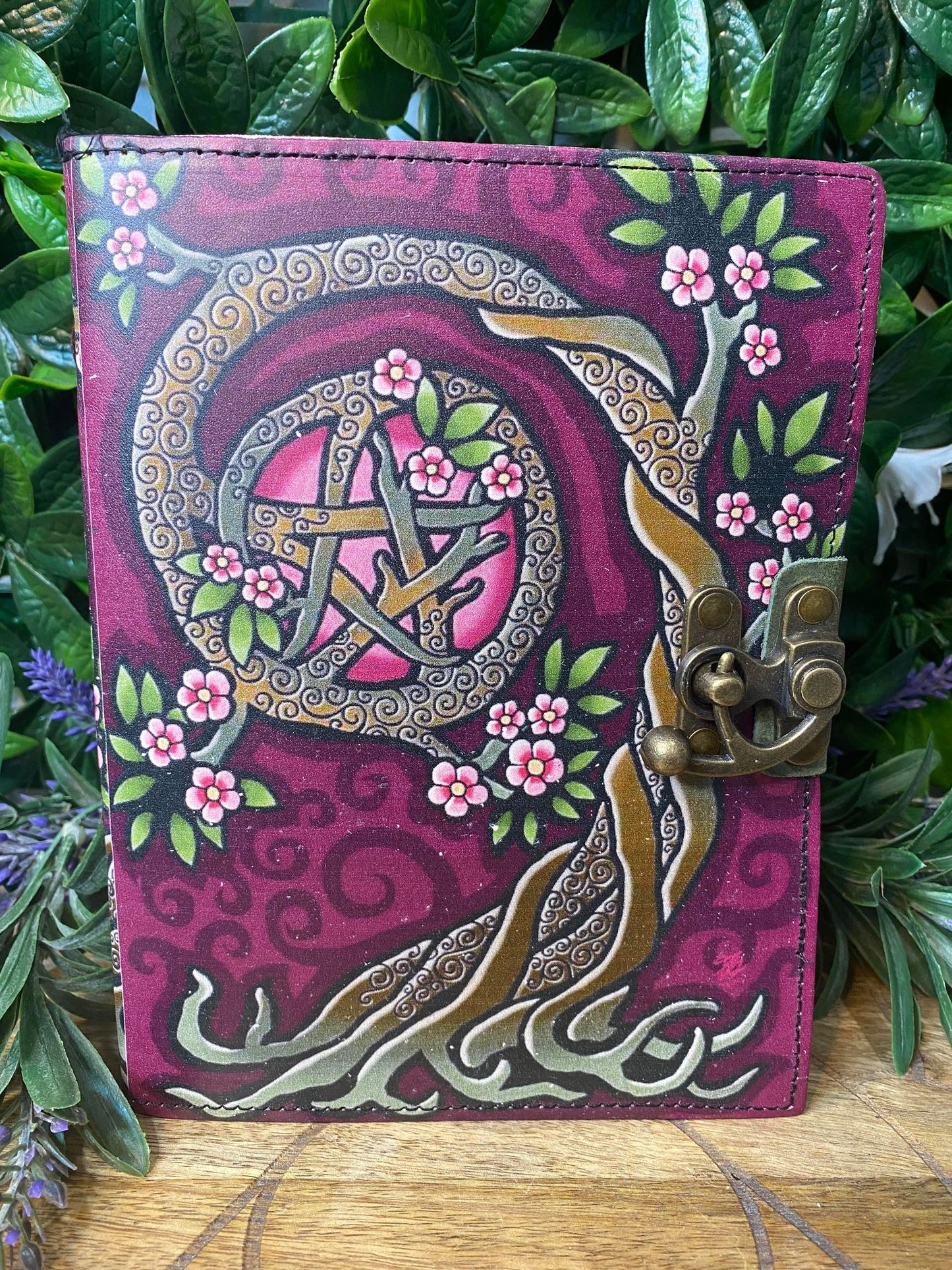 Pentagram Tree of Life - Leather Journal
