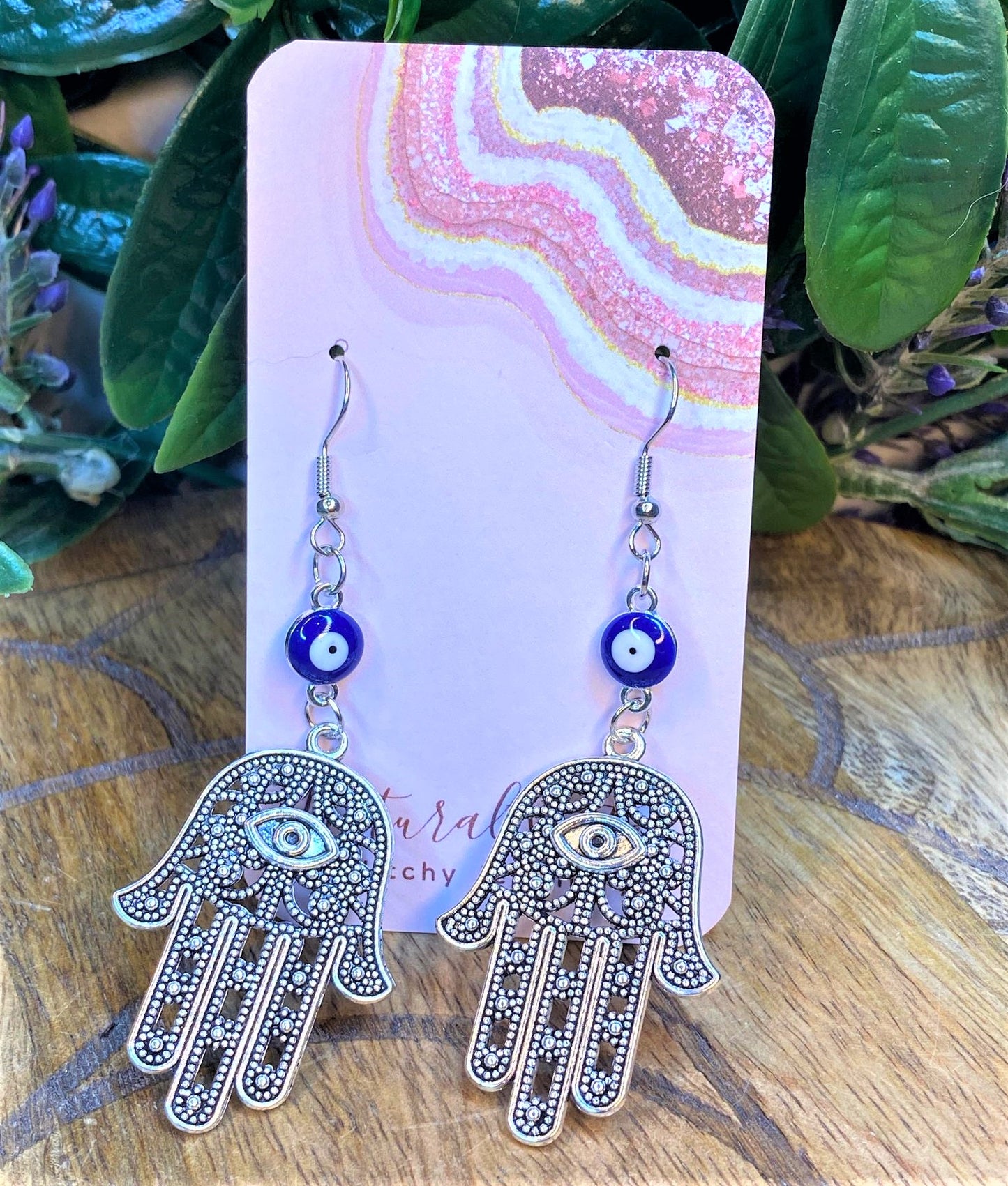 Hamsa Hand Evil Eye Earrings
