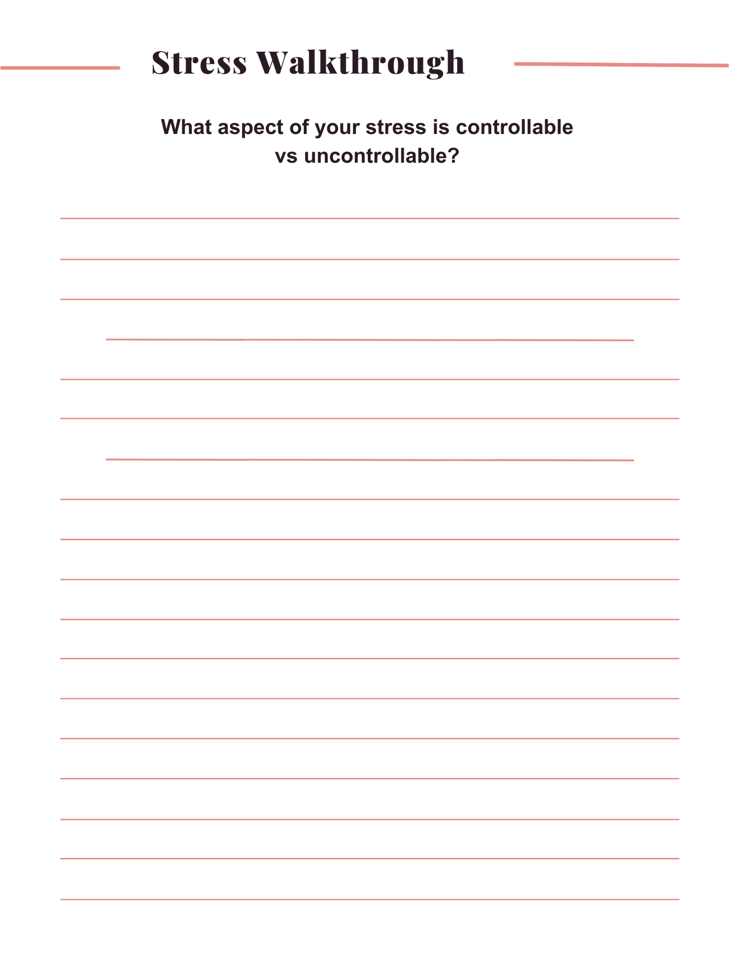 Stress Processing Journal
