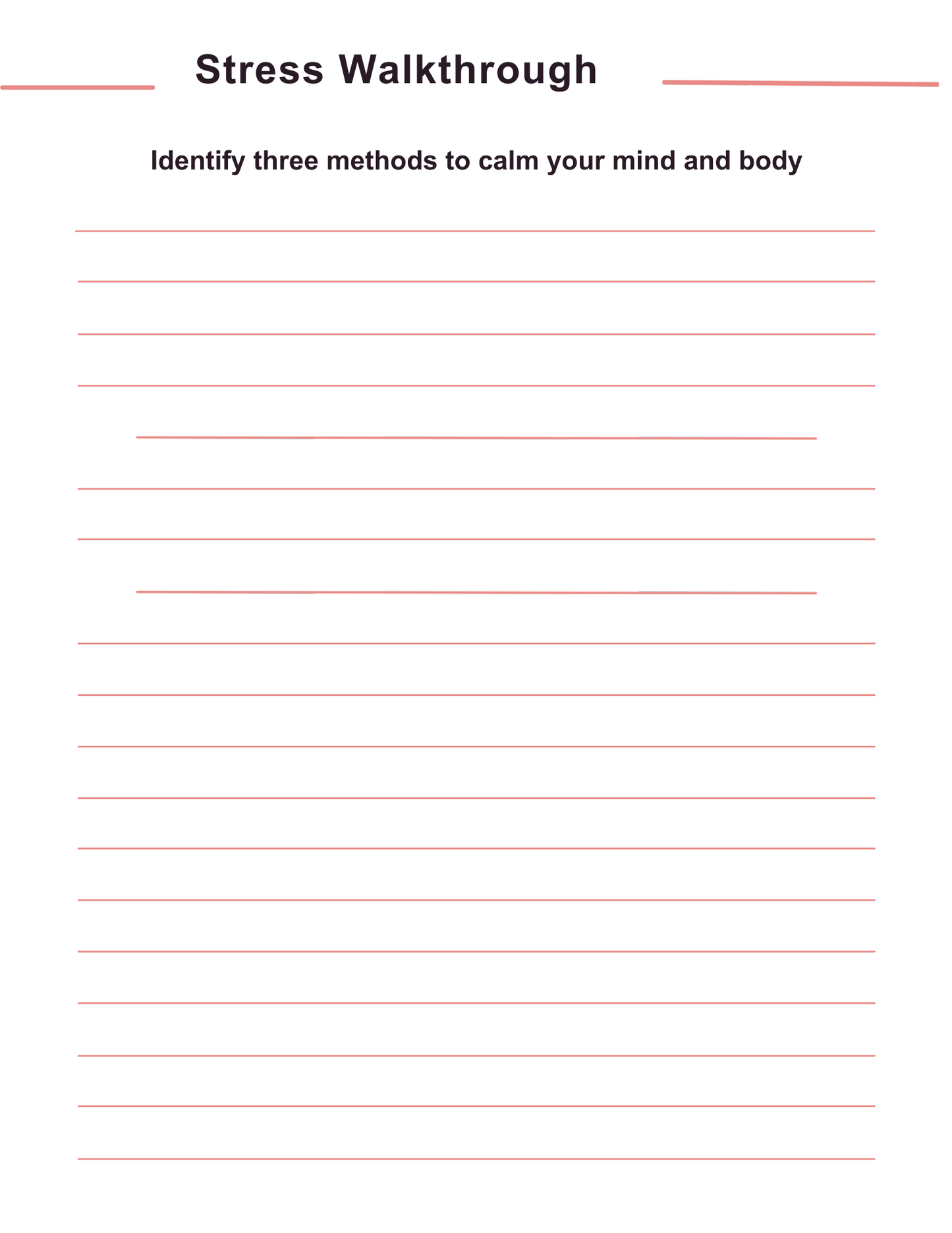 Stress Processing Journal