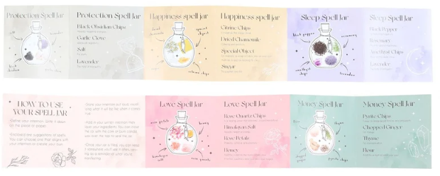 Magical Witchy Spell Jar with Recipe Book