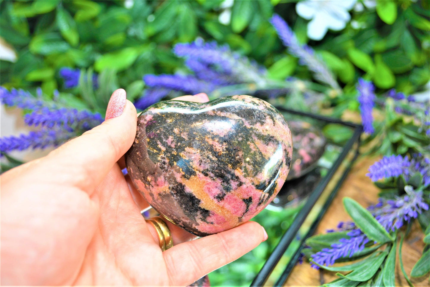 Rhodonite Crystal Heart Large