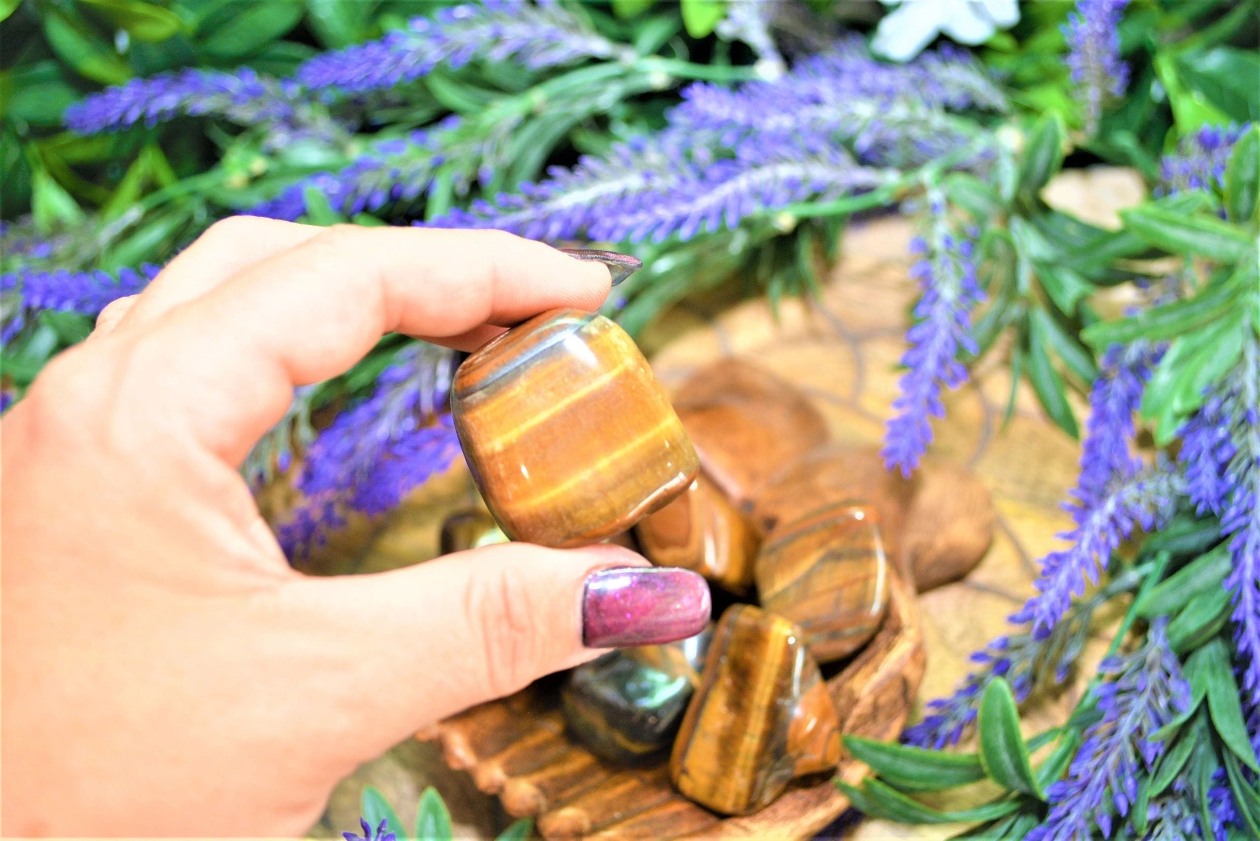 Tiger Eye Tumbles Large