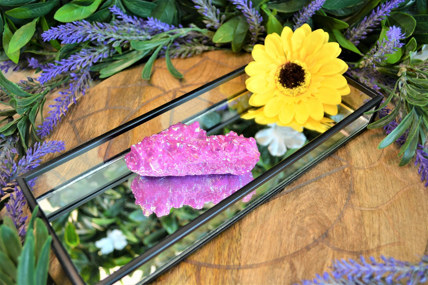 Aura Quartz - Sunshine Yellow, Aqua, Purple & Pink