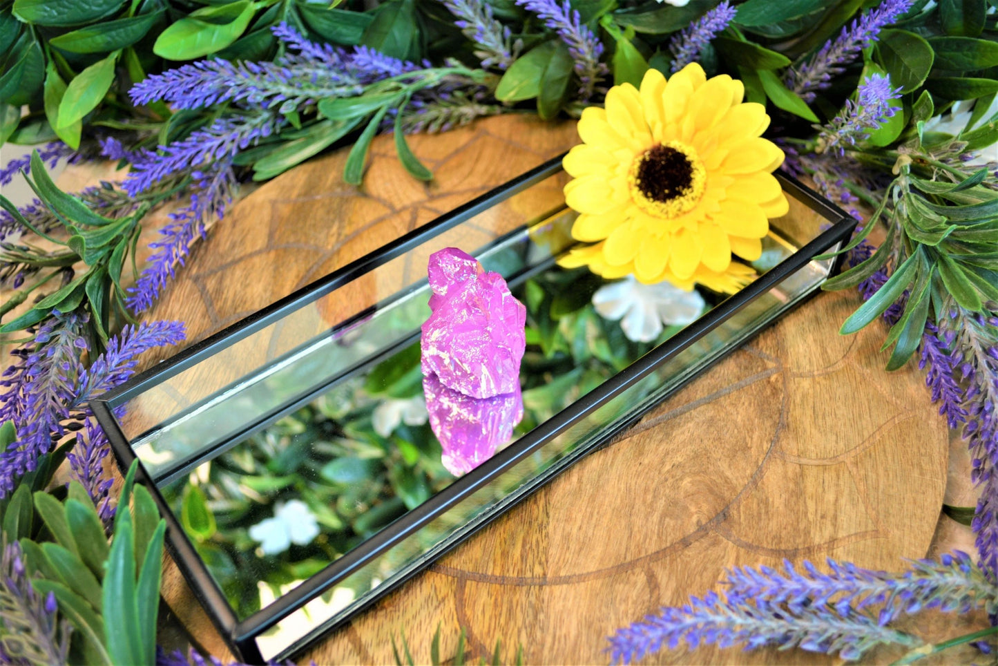 Aura Quartz - Sunshine Yellow, Aqua, Purple & Pink