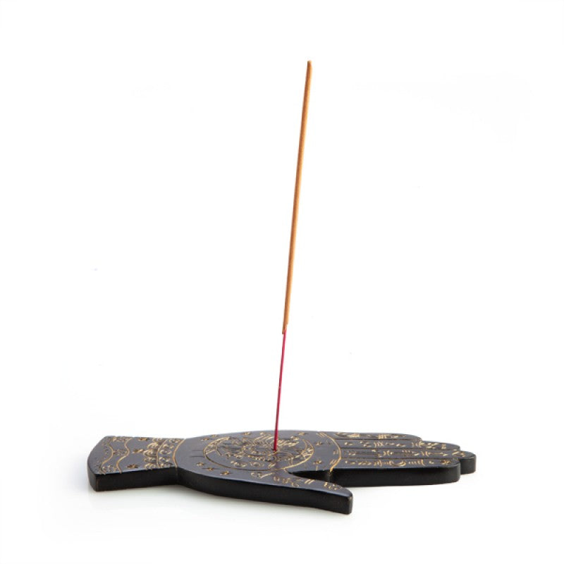 Incense Burner Gold Palmistry Moon/Star Design