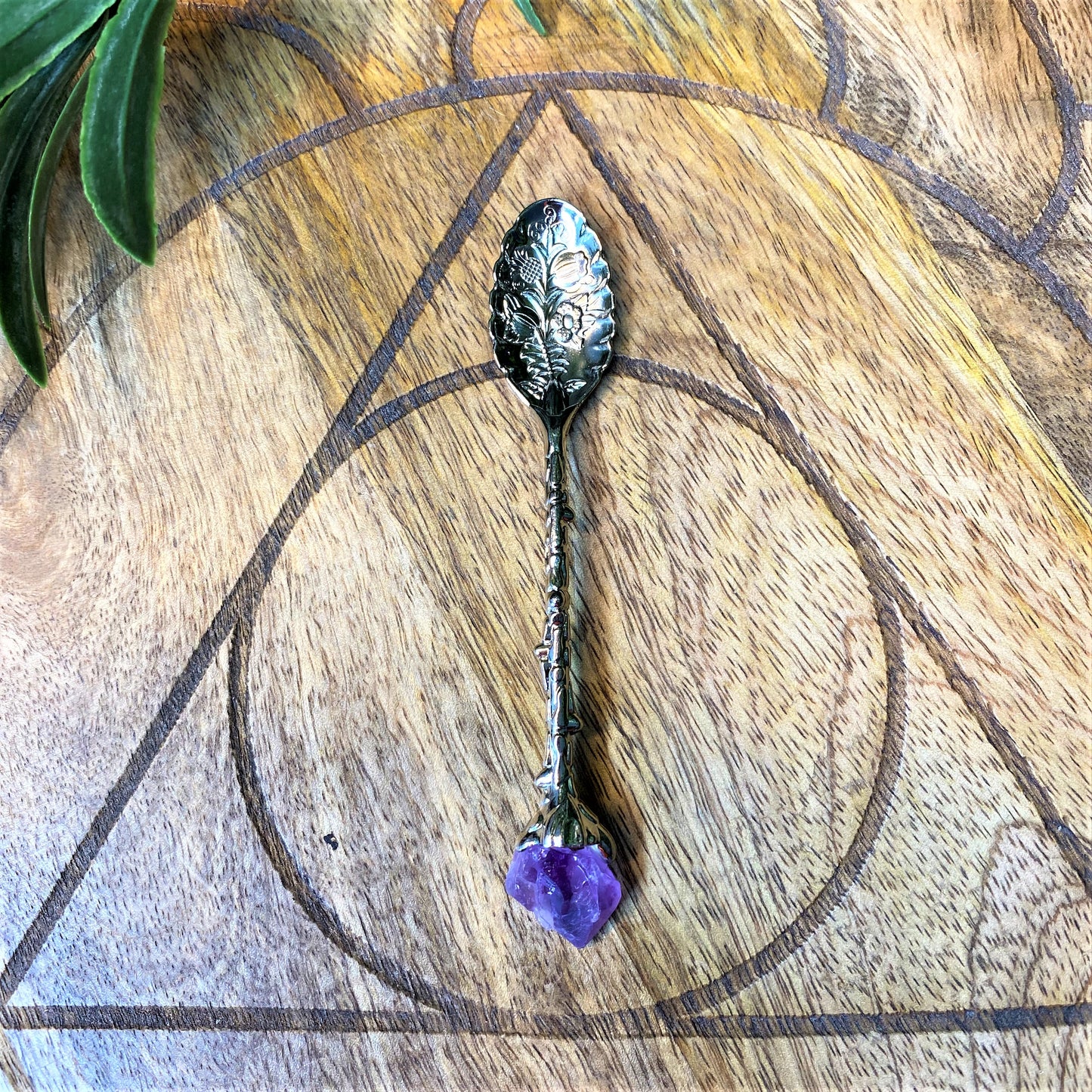 Amethyst Witchy Spoons - Antique Bronze/Silver