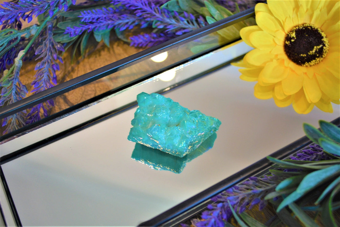 Aura Quartz - Sunshine Yellow, Aqua, Purple & Pink
