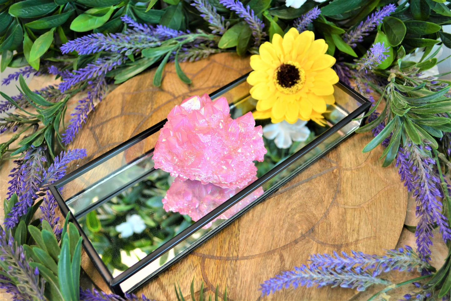 Aura Quartz - Sunshine Yellow, Aqua, Purple & Pink