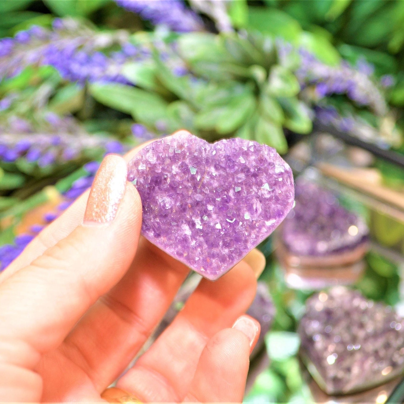 Amethyst Heart Druzy Small