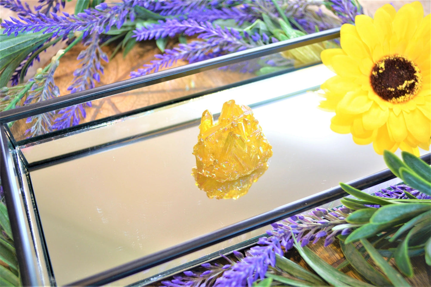 Aura Quartz - Sunshine Yellow, Aqua, Purple & Pink