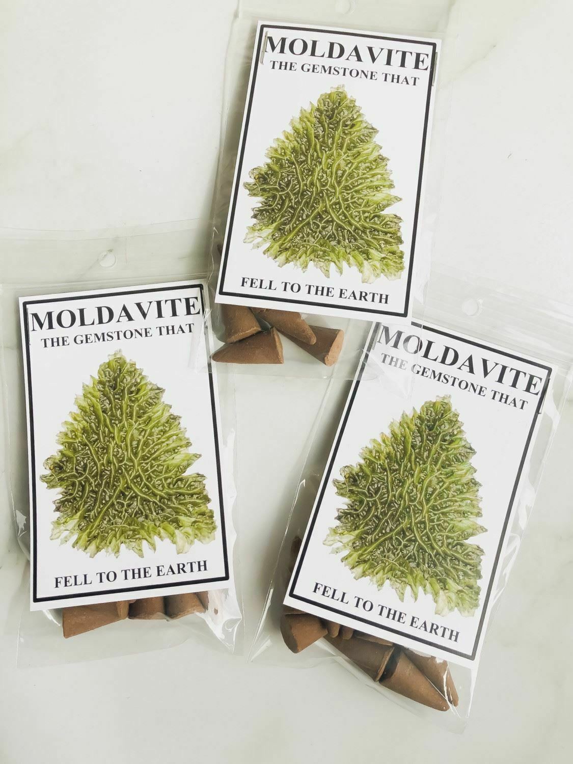 Moldavite Incense Cones