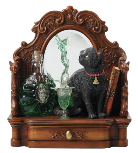 Absinthe Cat Figurine by Lisa Parker
