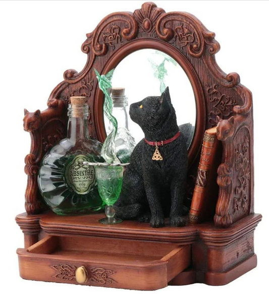 Absinthe Cat Figurine by Lisa Parker