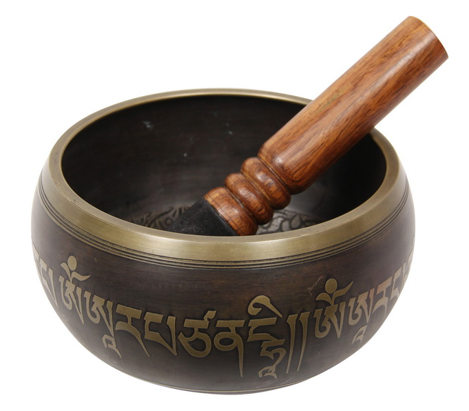 Antique Bronze Mantra Tibetan Singing Bowl