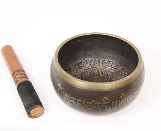 Antique Bronze Mantra Tibetan Singing Bowl