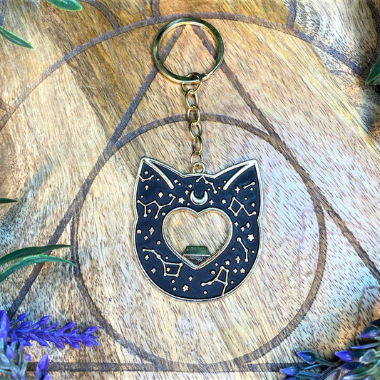 Astrology Cat Key Ring Bottle Opener