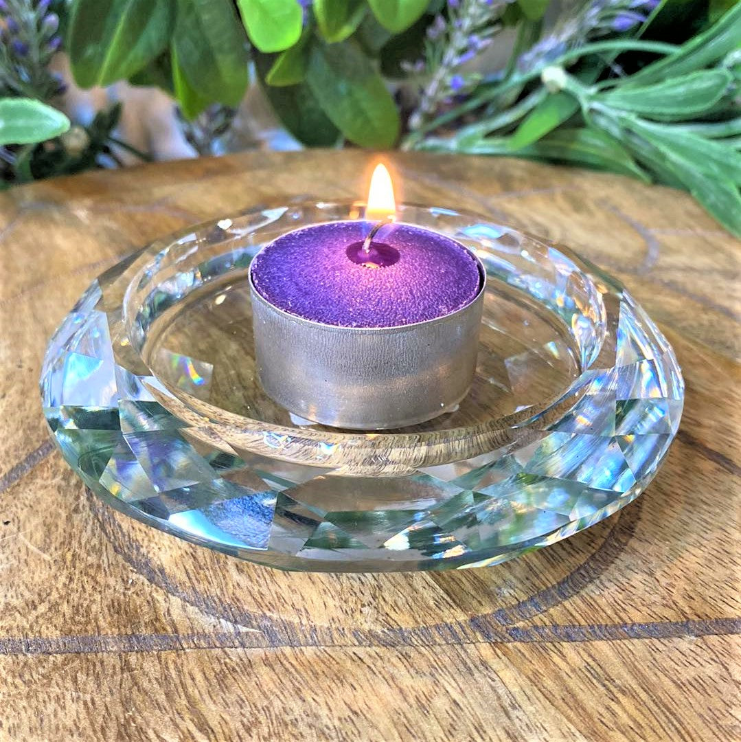 Glass Candle Holder with Removable Glass Tube Cover