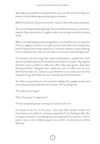 3 Minute Happiness Journal