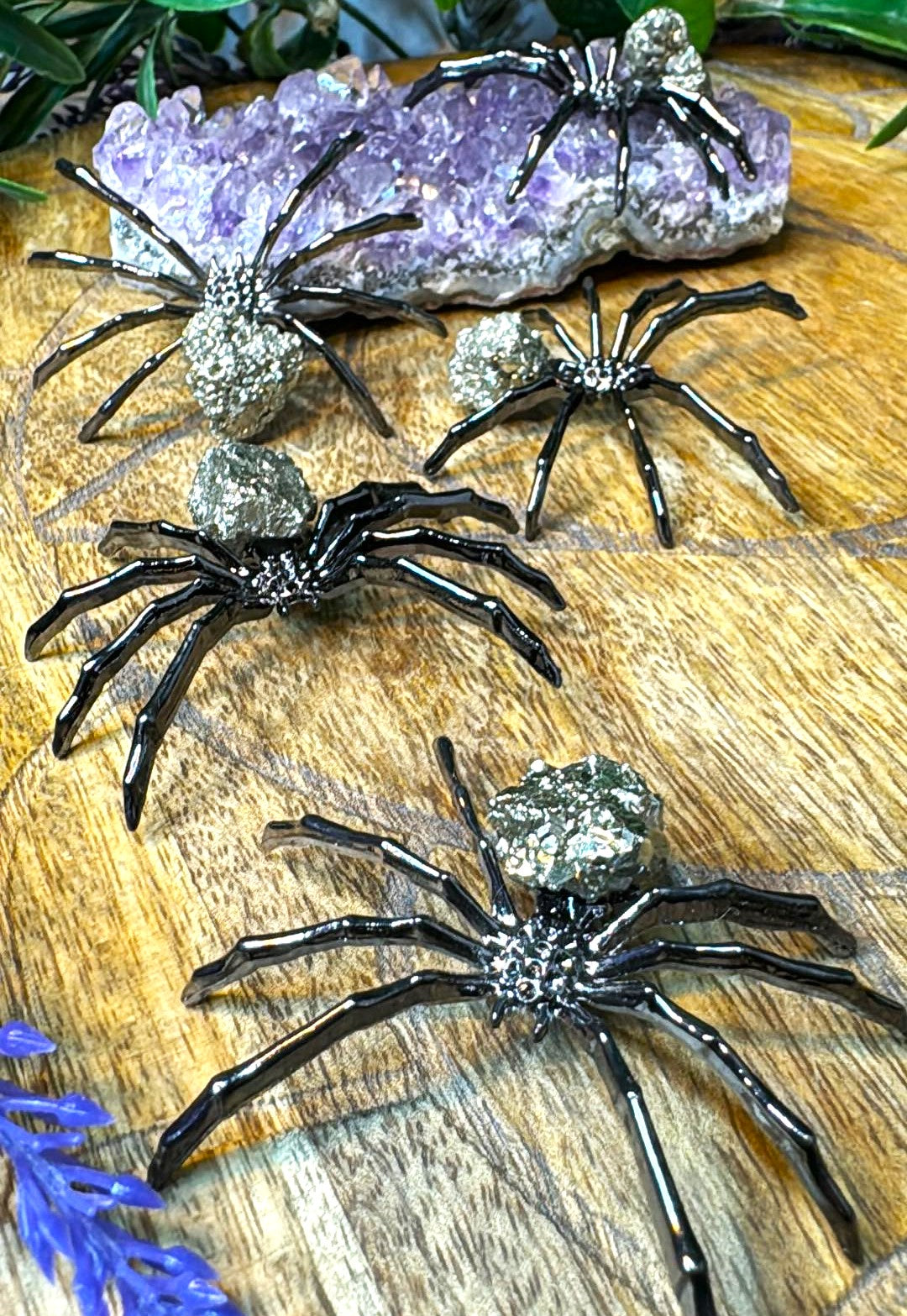 Pyrite Decorative Druzy Spider