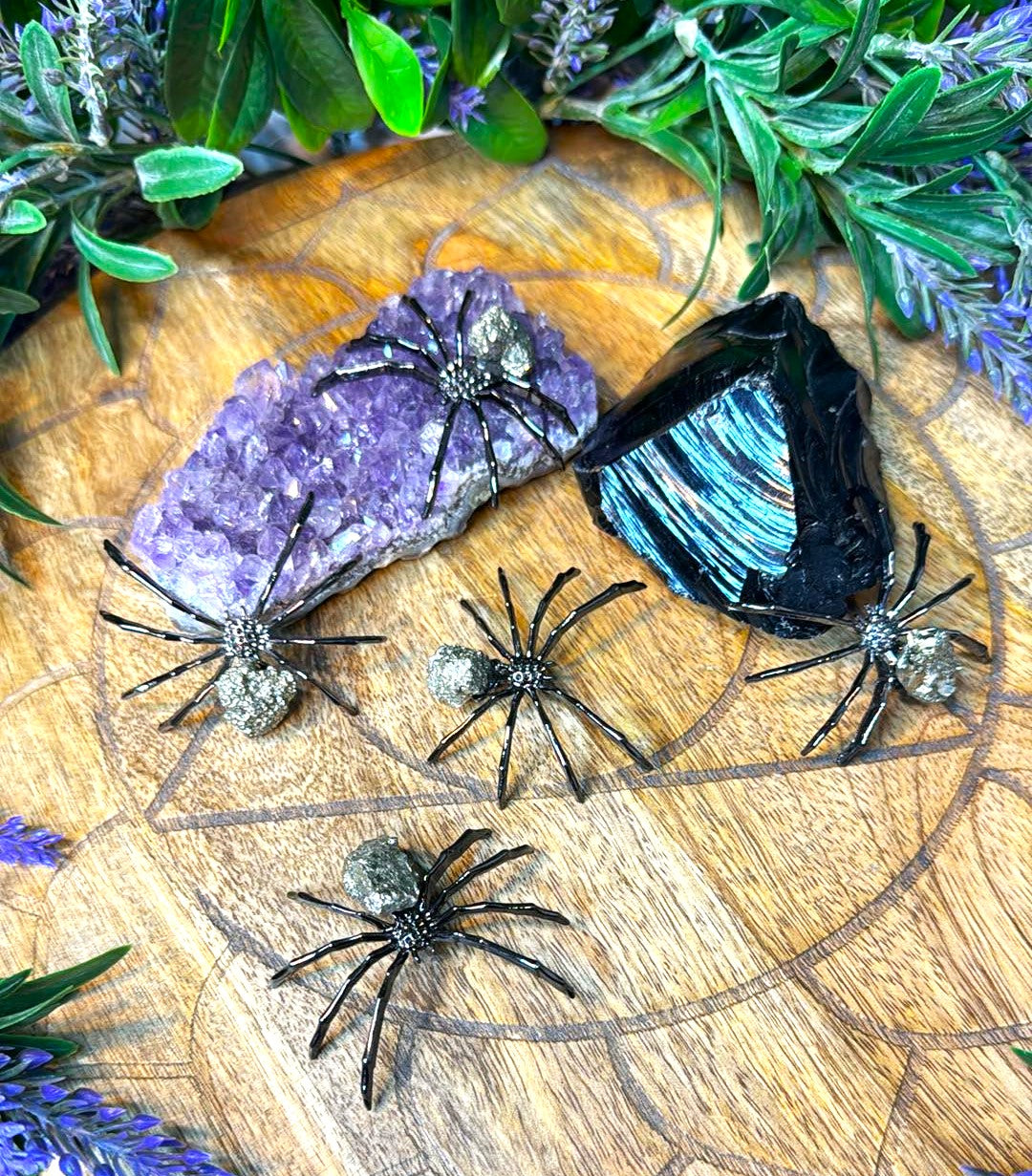 Pyrite Decorative Druzy Spider