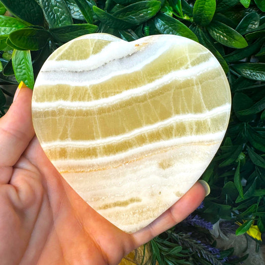 Orange Banded Onyx Heart Bowl