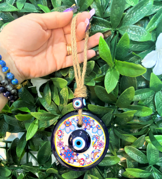 Evil Eye Wall Hanger - Glass Med