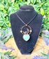 Witchy Black Obsidian and Green Aventurine Necklace