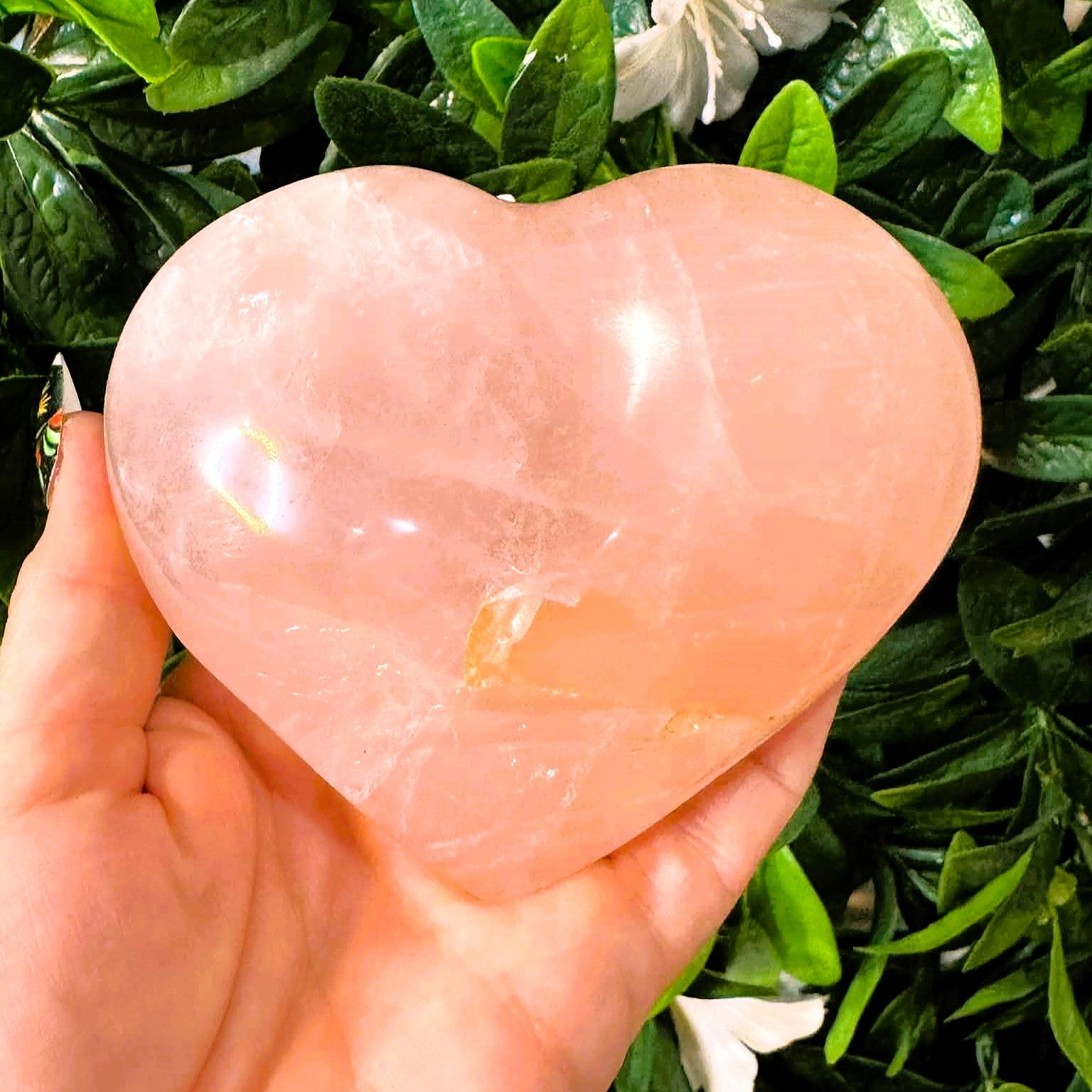 Rose Quartz Heart Large