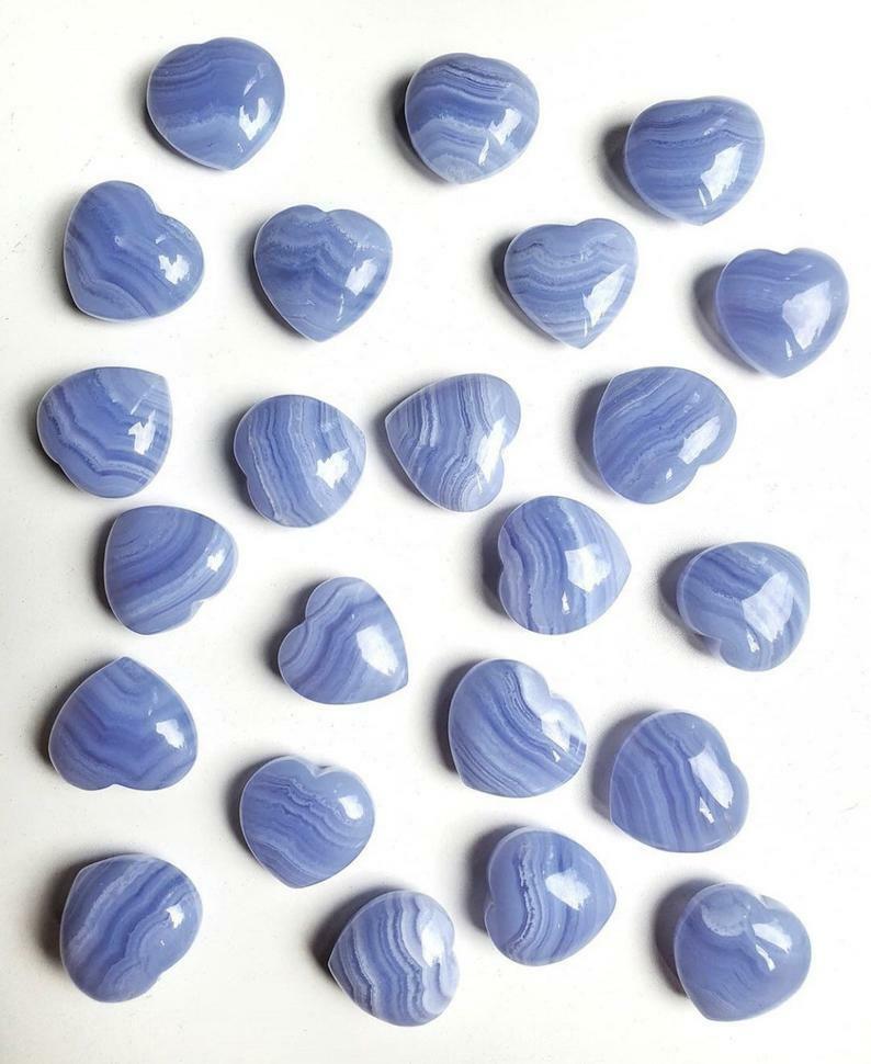 Blue Lace Agate Mini Hearts