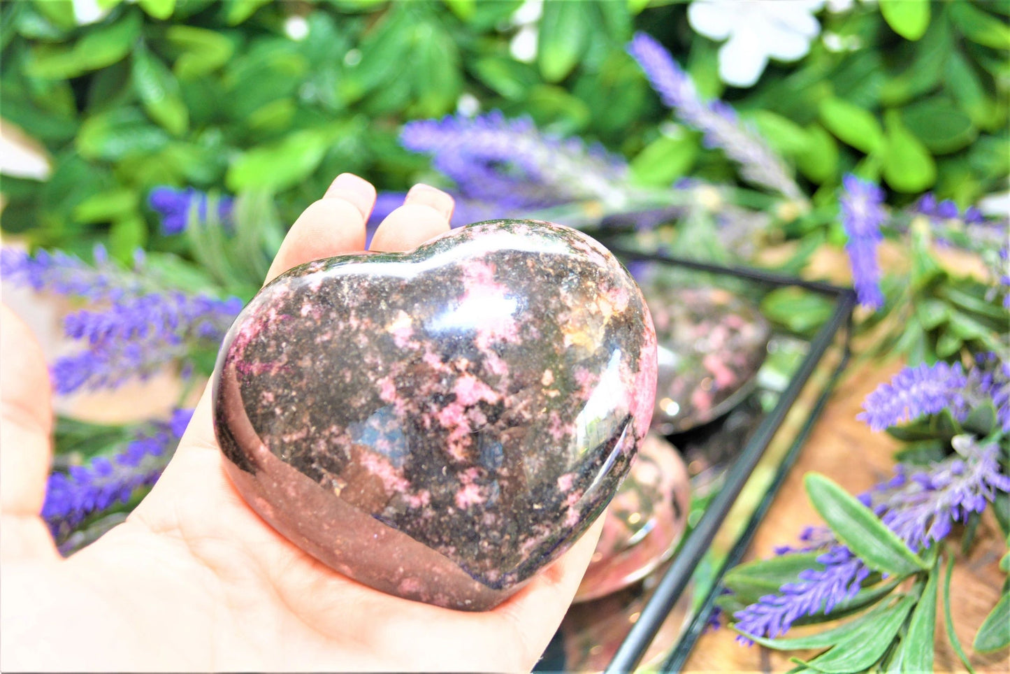 Rhodonite Crystal Heart Large