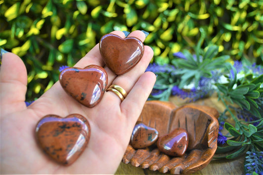 Mahogany Obsidian Hearts