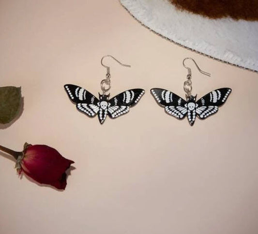 Death's-head Hawk Moth Earrings