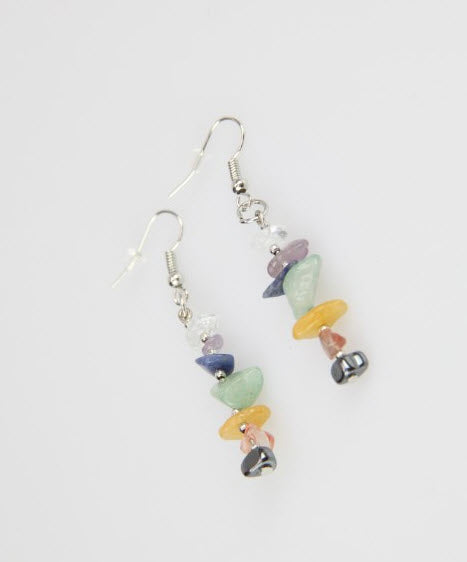 Chakra Crystal Drop Earrings