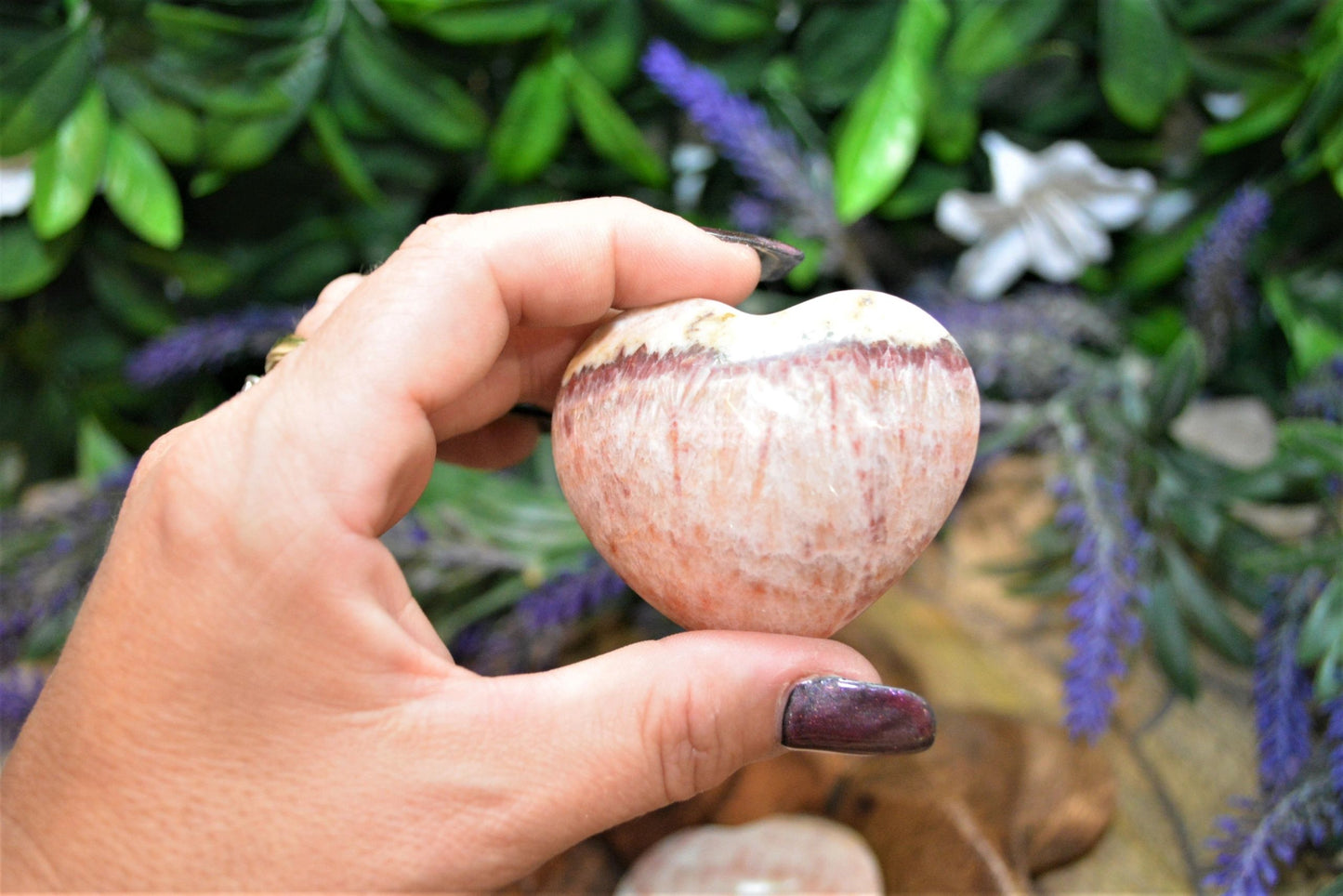 Rainbow Calcite Hearts Medium