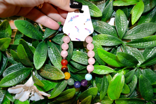 Rose Quartz Chakra Bracelet - 10mm