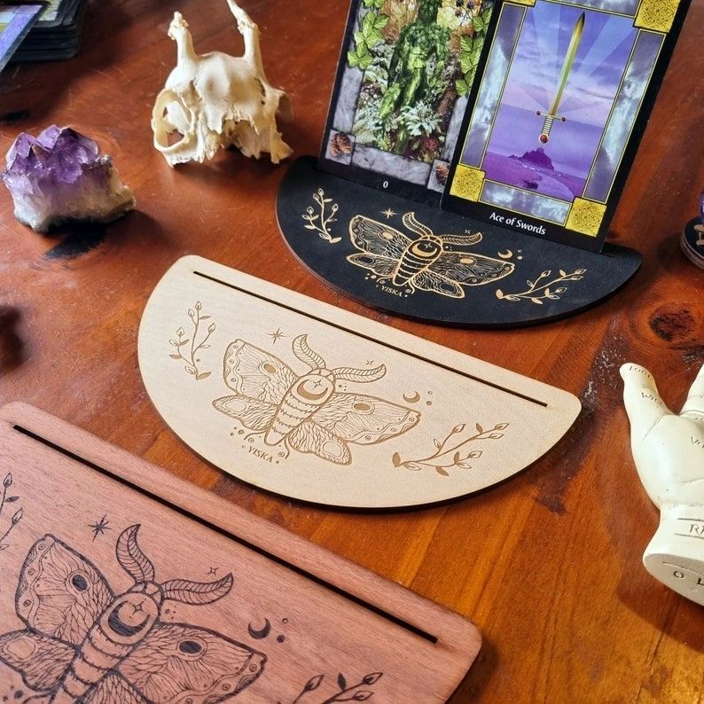 Moth Tarot & Oracle Card Display Stand
