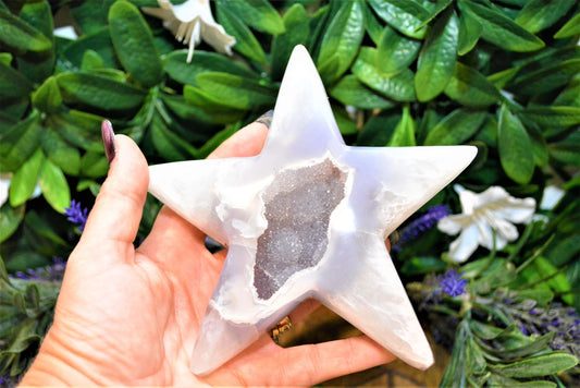 Agate Quartz Druzy Star