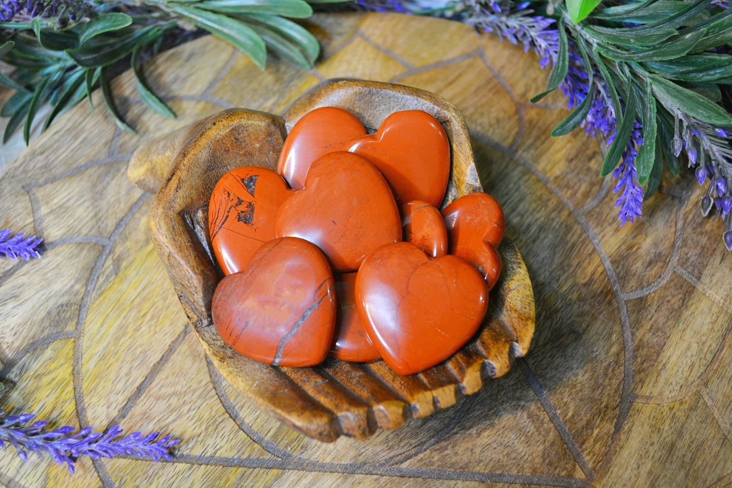 Red Jasper Hearts