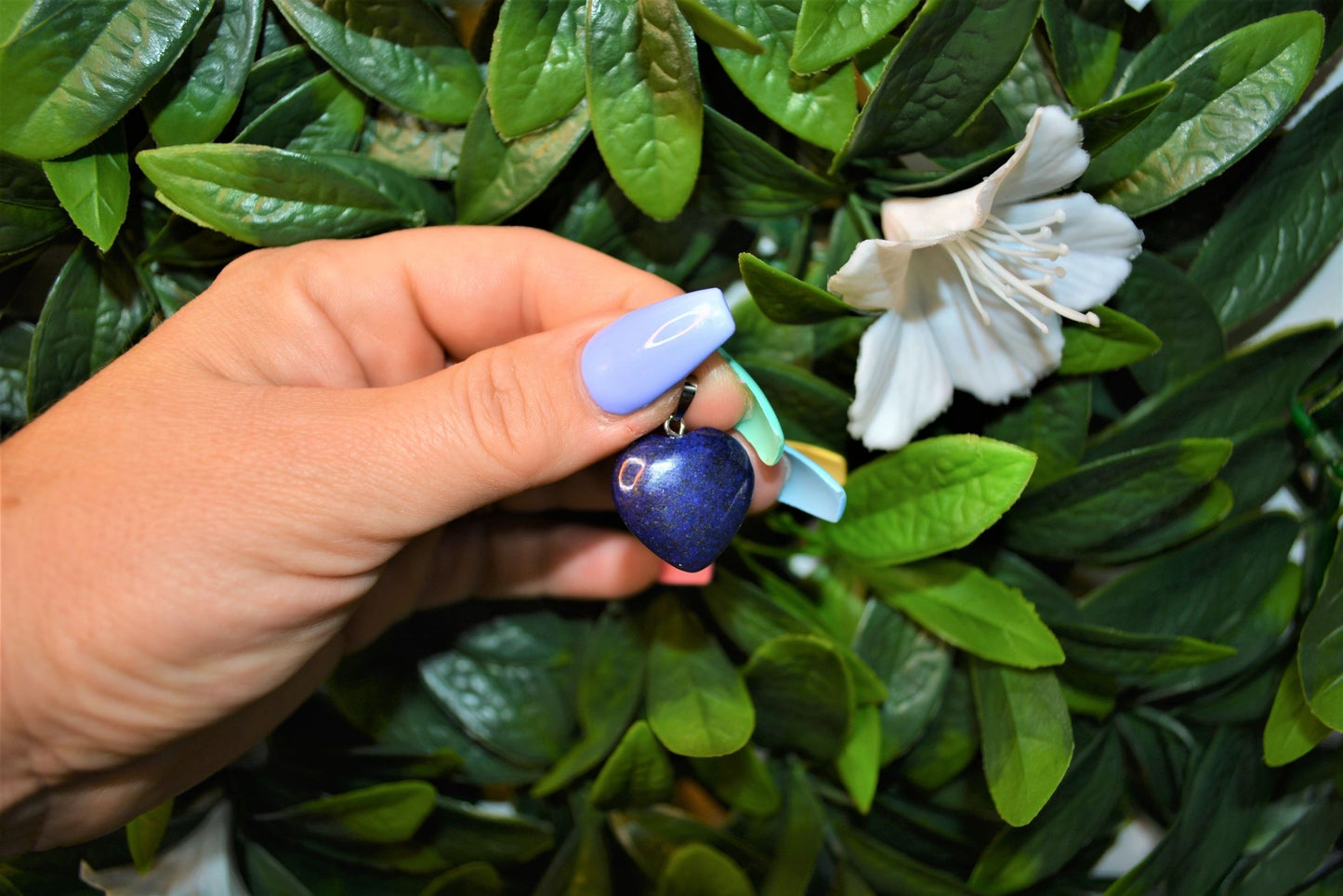 Lapis Lazuli Heart Crystal Pendant