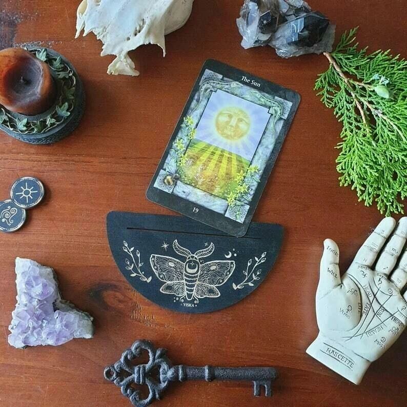 Moth Tarot & Oracle Card Display Stand