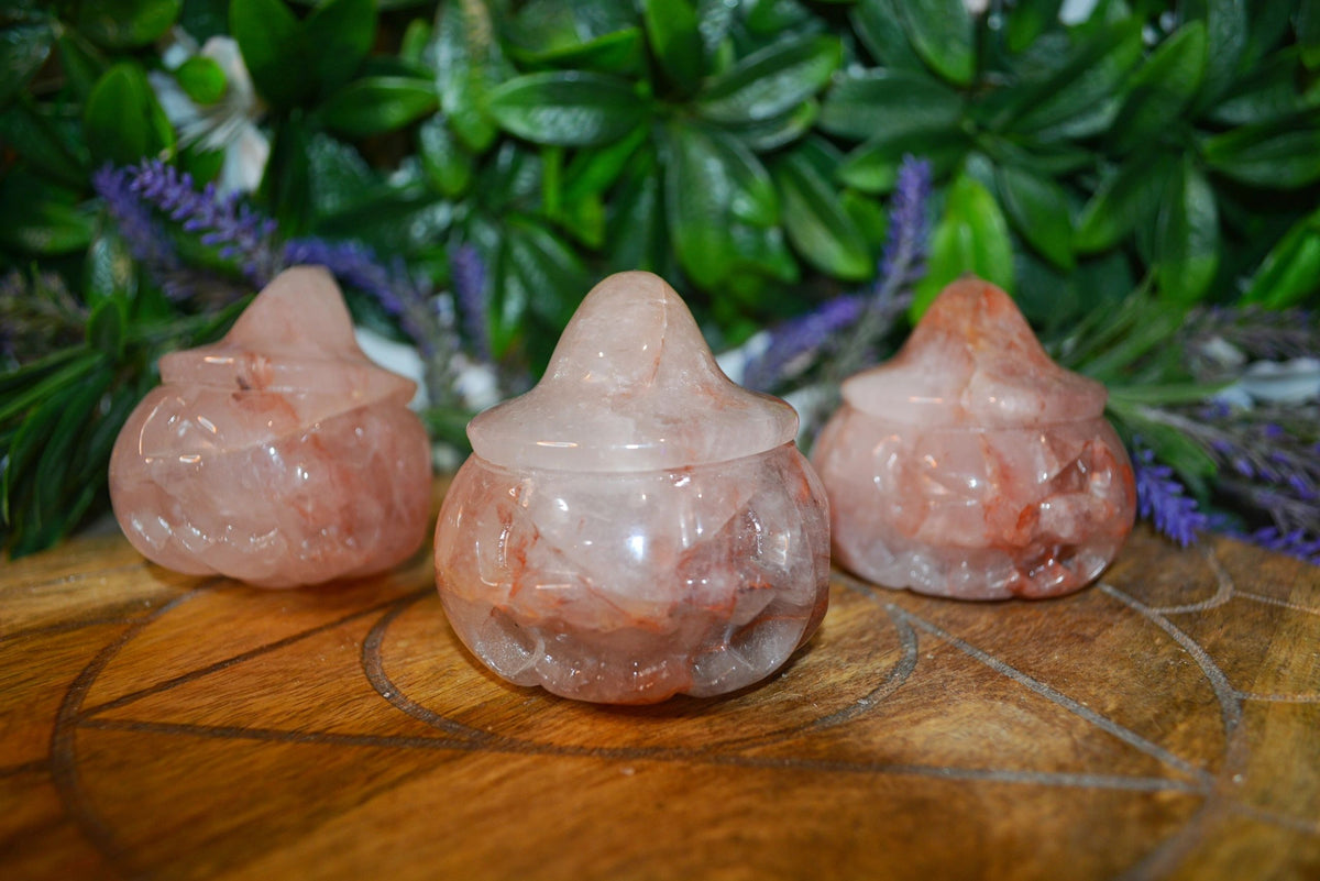 Fire Quartz Halloween Pumpkin heads
