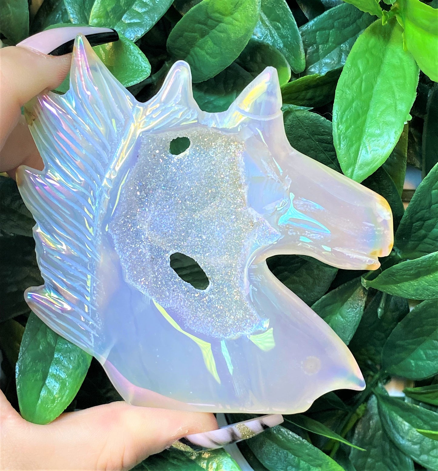 Crystal Unicorns - Agate & Angel Aura Quartz