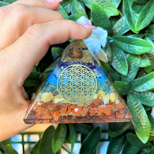 Chakra Orgonite with Flower of Life