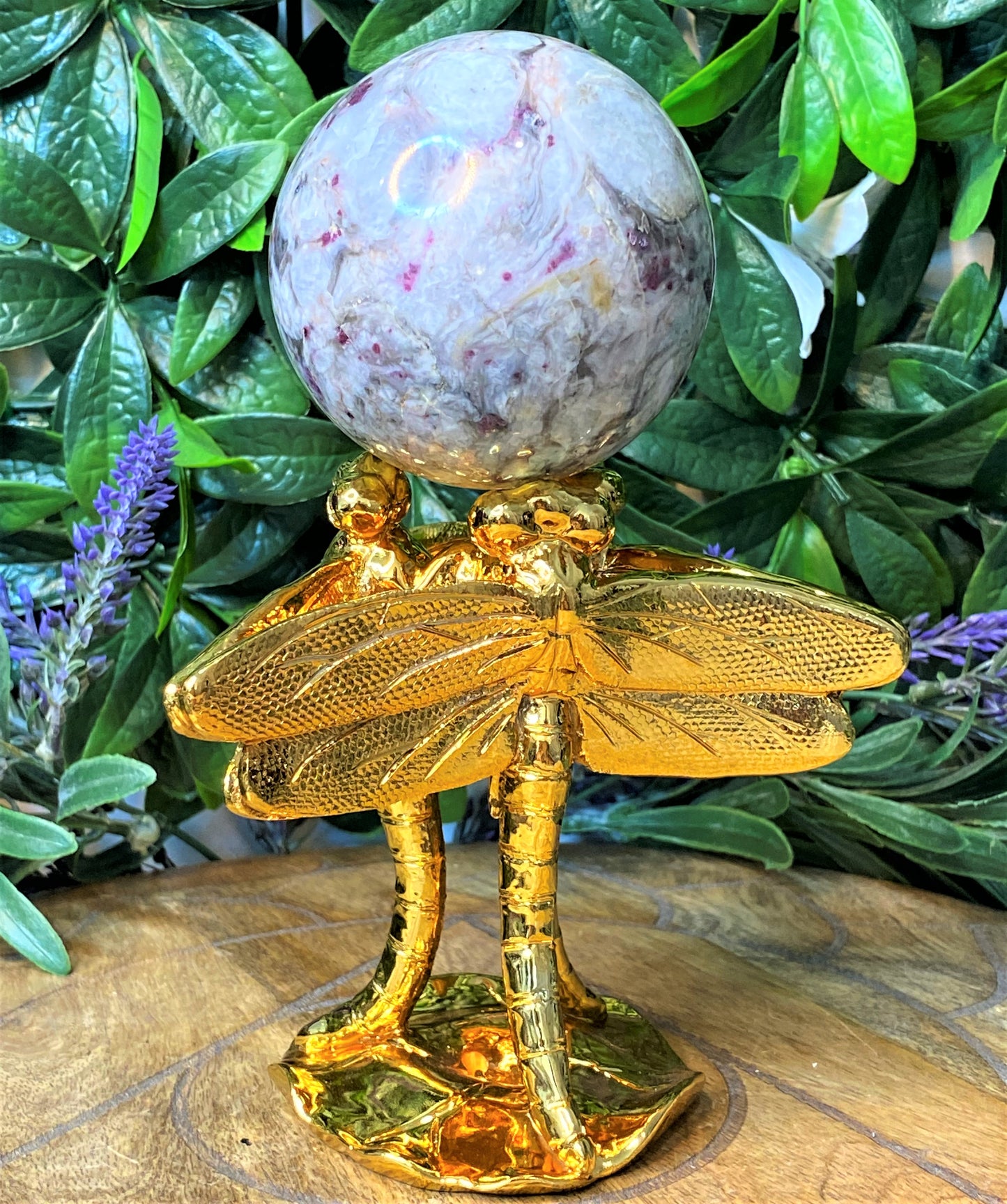Dragonfly Golden Crystal Stand