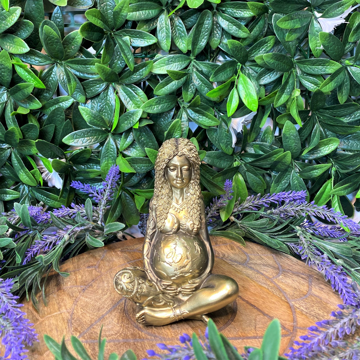 Golden Mother Earth Goddess Figurine