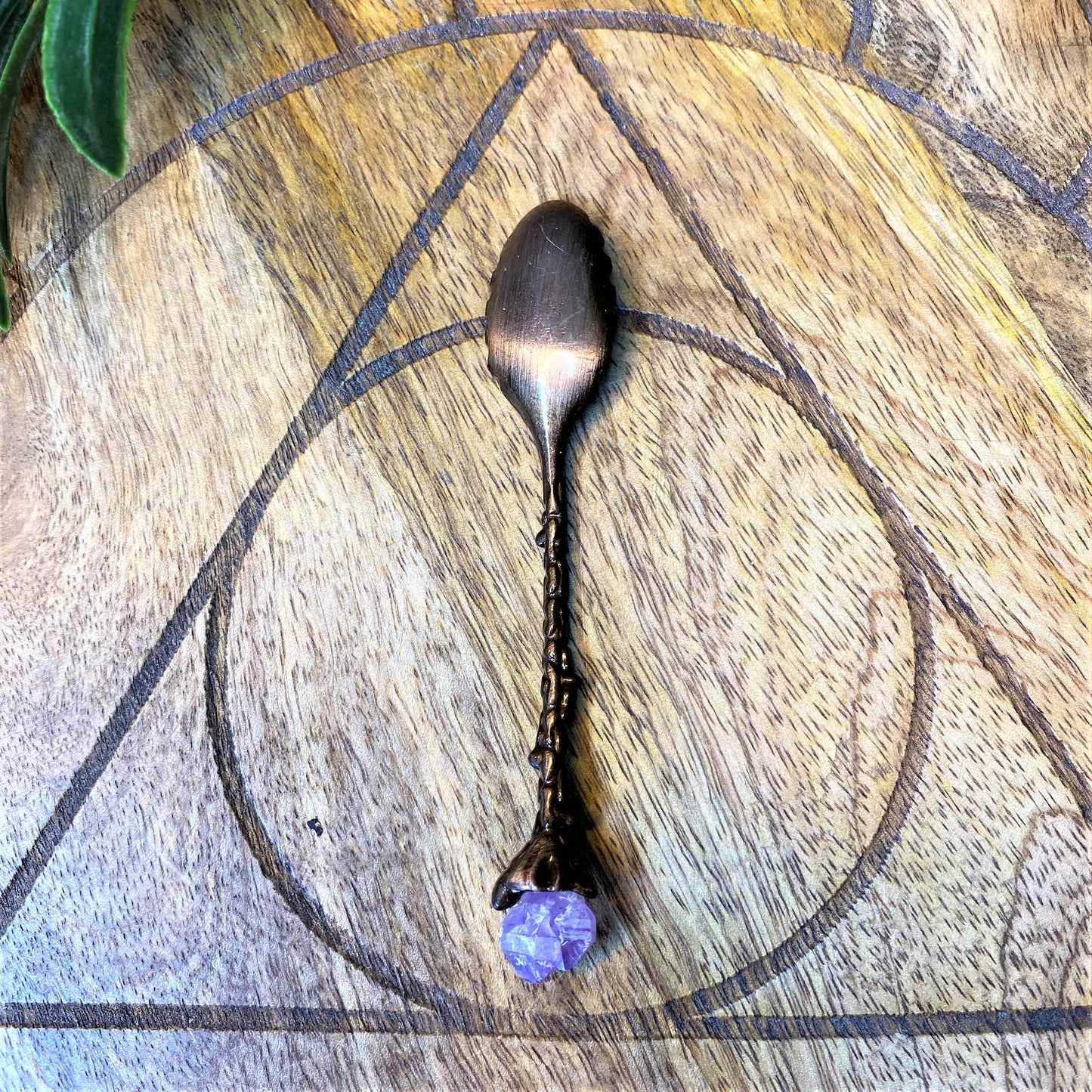 Amethyst Witchy Spoons - Antique Bronze/Silver
