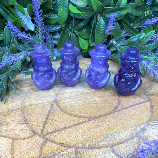 Fluorite Frosty the Snowman